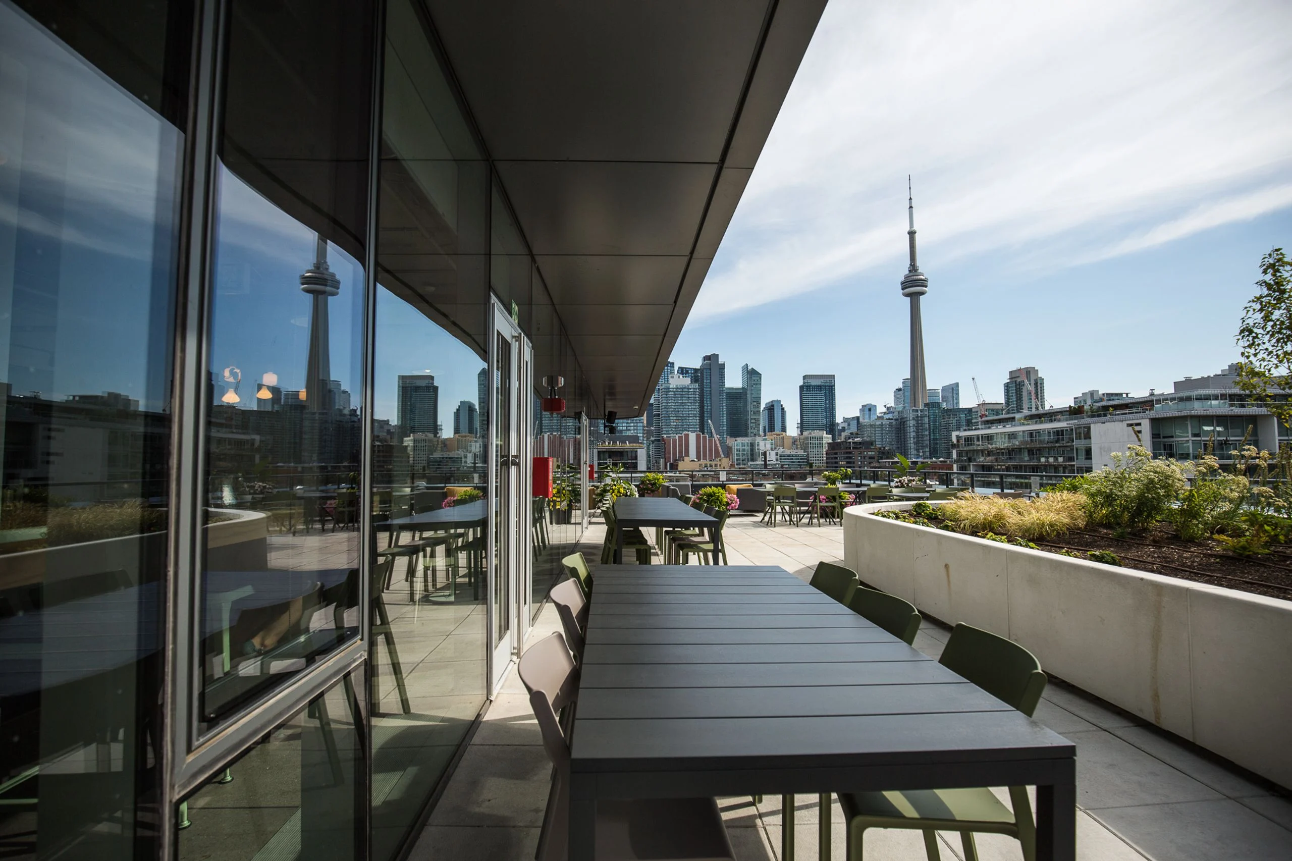 620 King rooftop terrace over Toronto